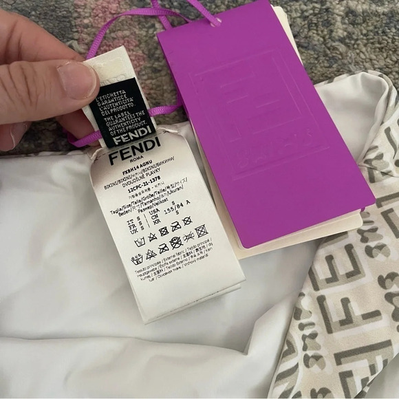 FENDI X SKIMS White Reversible Bikini Bottom NWT New swimwear bathing suit - Picture 5 of 7